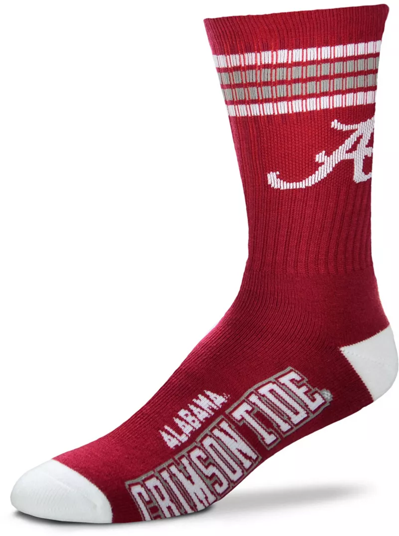 

Носки для босых ног Alabama Crimson Tide с 4 полосками For Bare Feet