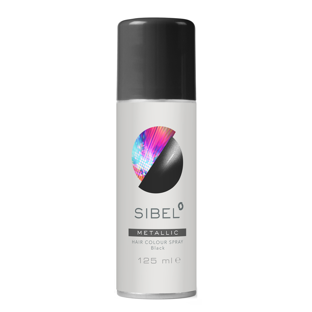 

Черный лак для волос hair colour spray fluo/metal, black Sibel, 125 мл