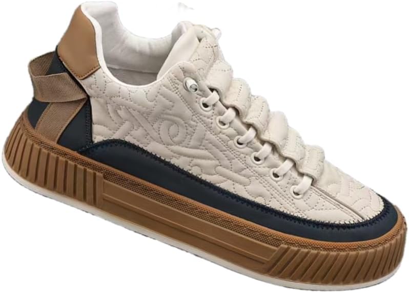 

Мужские модные кроссовки для скейтборда: толстая подошва, антискользящие и износостойкие для повседневной носки Spkfhd, белый