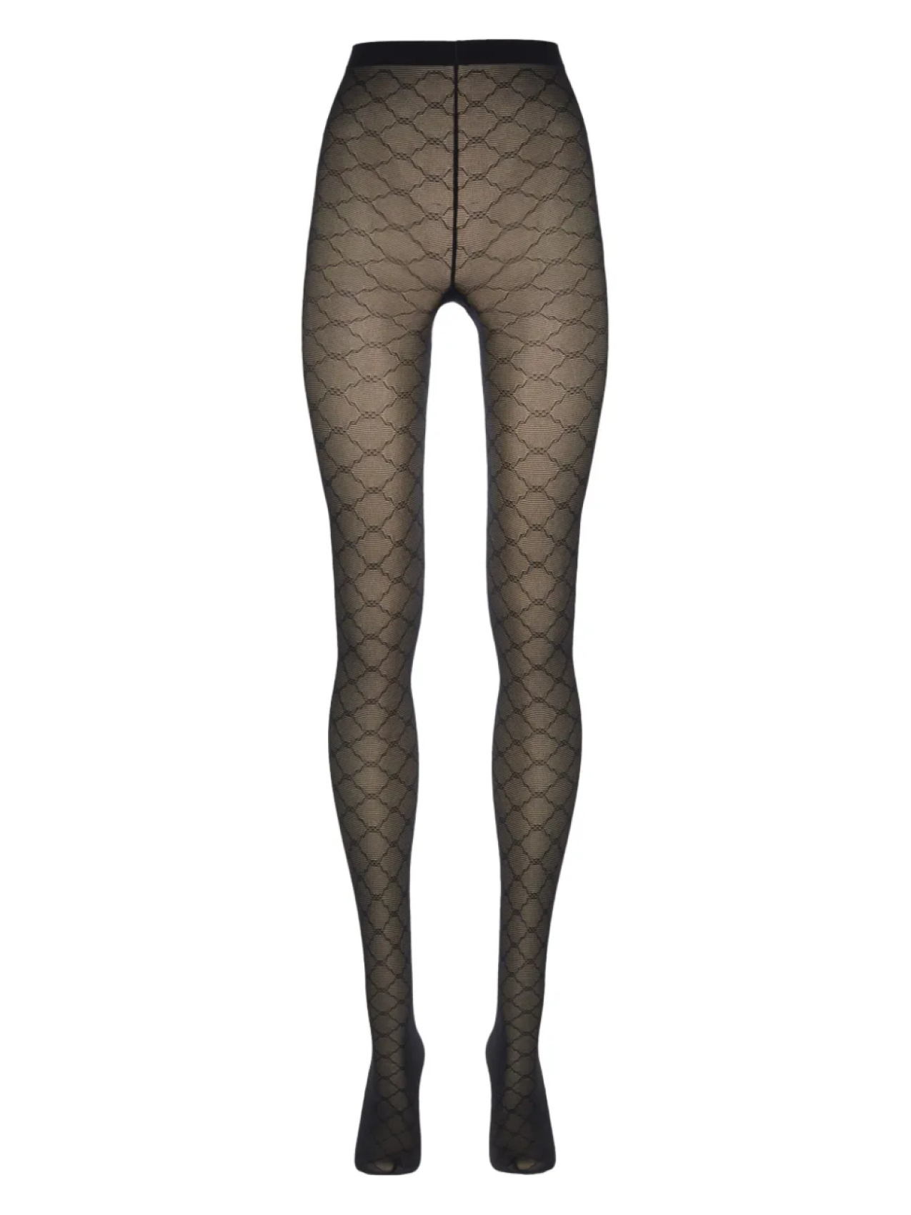 

Колготки с геометричным узором Wolford, черный