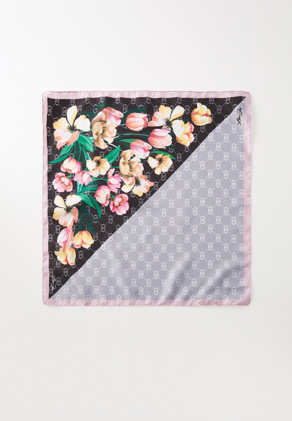 

Шарф FOULARD FLOWER CORNER LIU JO, черный
