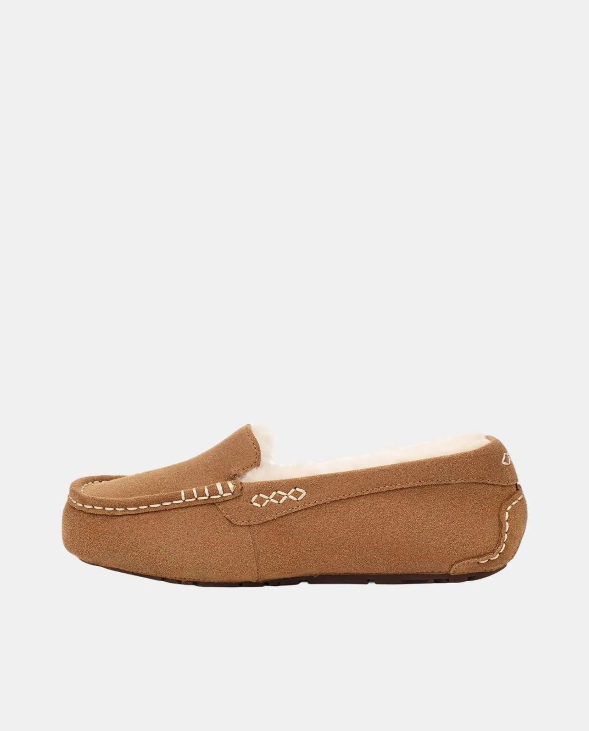Женские тапочки ELEA SLIP ON из кожи с меховой подкладкой Ugg, коричневый — фото 3