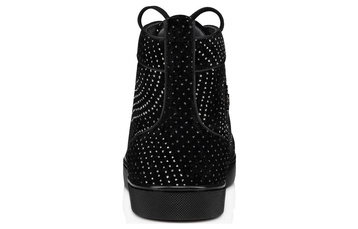 CL LUBOTING Lou Pik Pik Strass Высокие кеды для скейтбординга мужские черные Christian Louboutin — фото 4