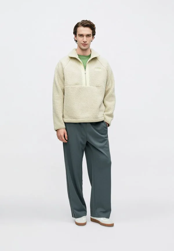 Флисовый джемпер унисекс с застежкой-молнией на воротнике Calvin Klein, Silvermoss