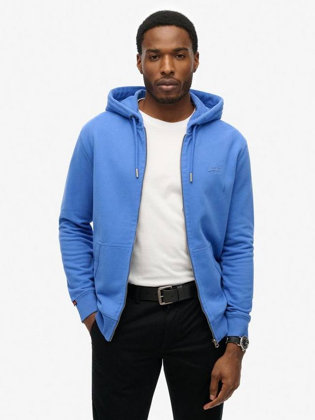 

Толстовка на молнии с логотипом essential Superdry, цвет Chambray Blue