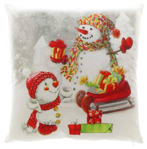 

Декоративная подушка Unique Living Filip, 45x8x45 см цвет grau/rot/weiß
