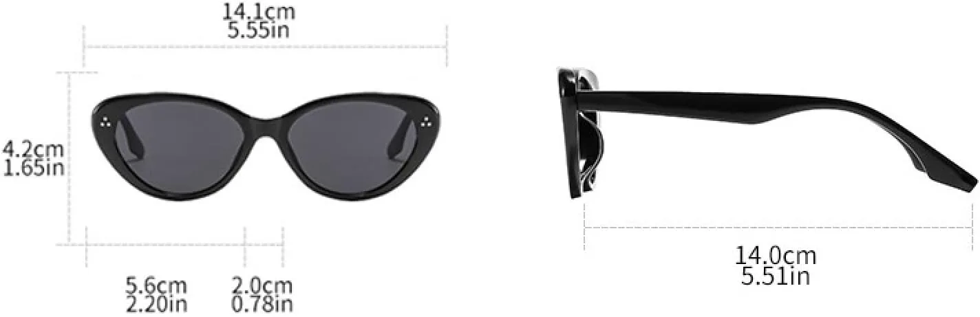 

Винтажные солнцезащитные очки «кошачий глаз» для женщин, модные ретро-очки с леопардовым принтом и защитой от УФ-излучения UV400. Модные очки VVTWSSW, Black-black