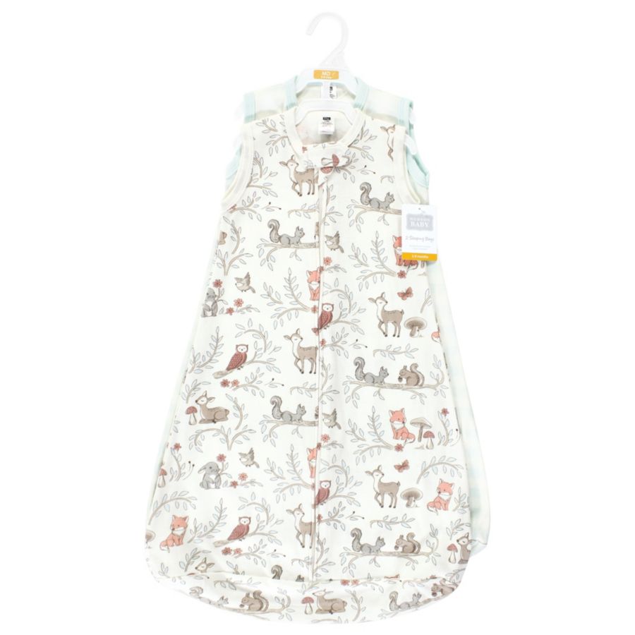 Хлопковая блузка с длинными рукавами - решение для сна Hudson Baby, Girl woodland pals sleeveless — фото 3
