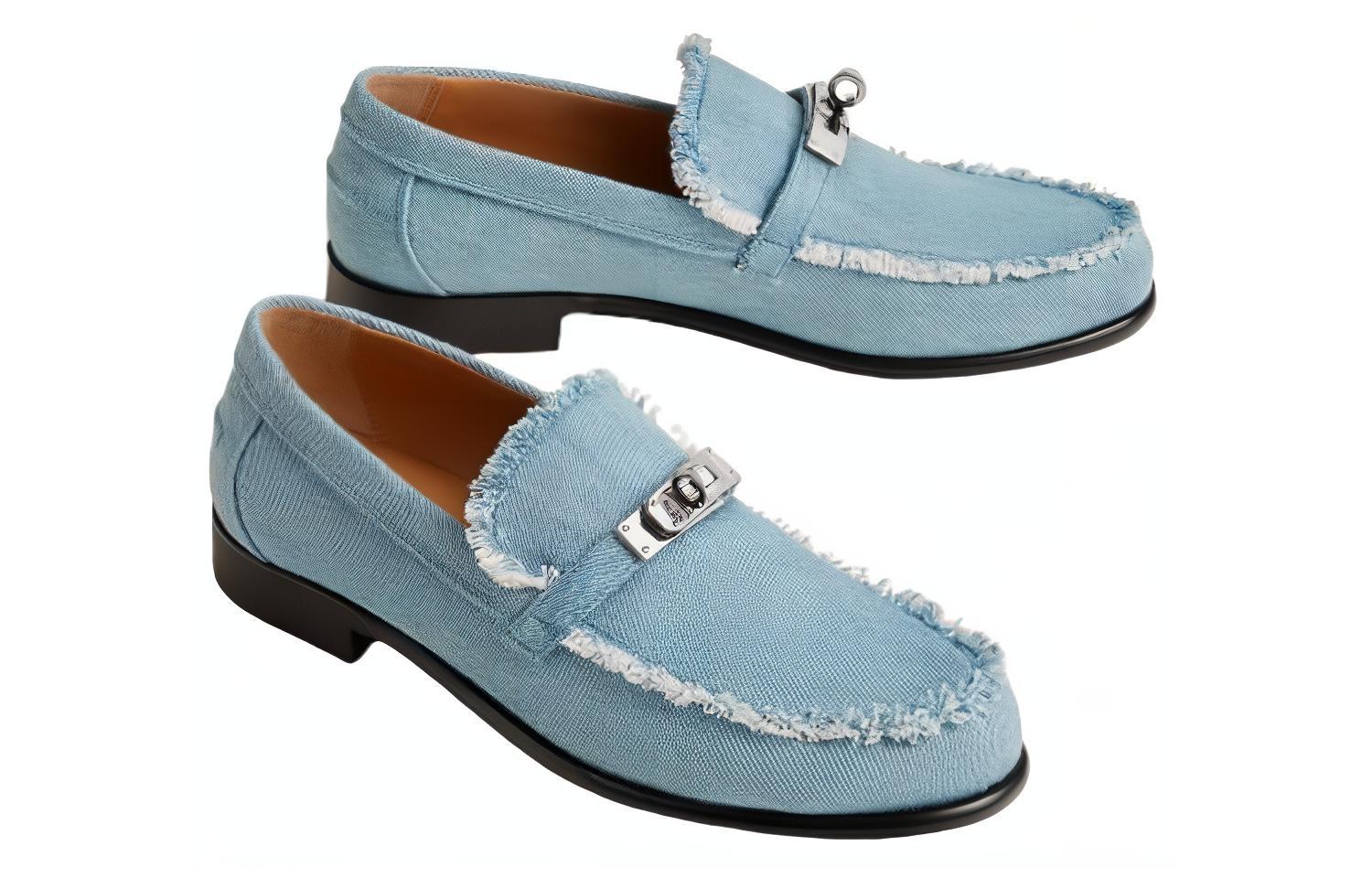 Лоферы Destin Женские Синие HERMES — фото 3