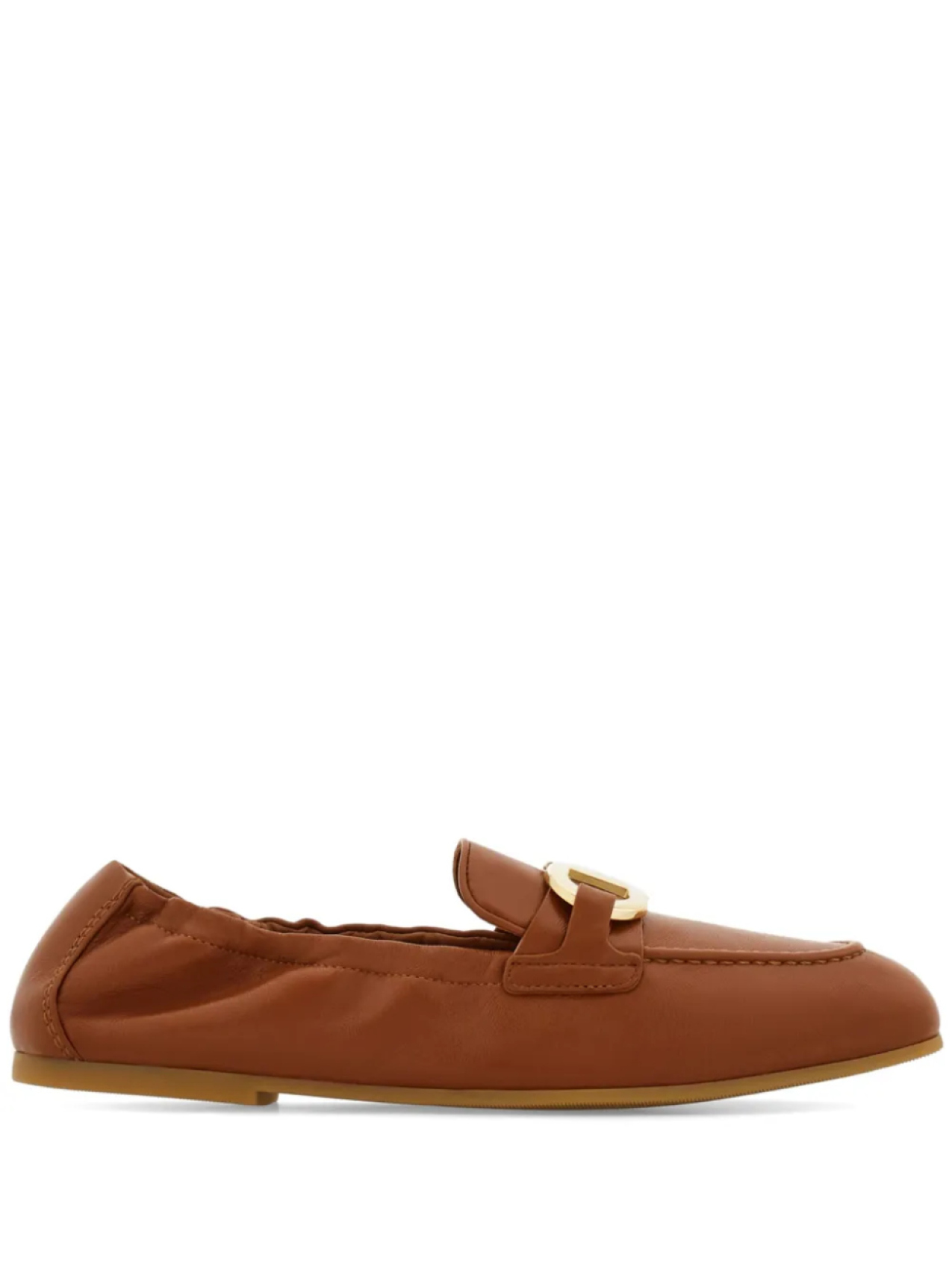 Ferragamo лоферы с декором Gancini, коричневый