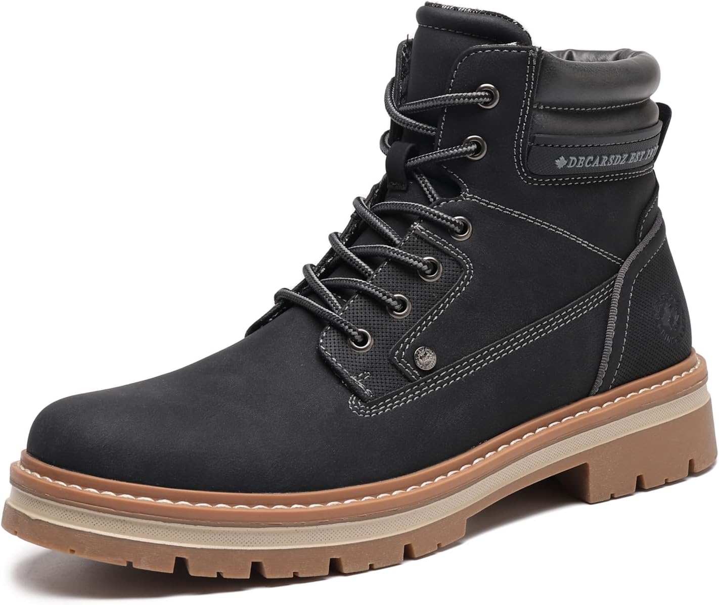 

Мужские повседневные ботинки DECARSDZ с шнуровкой, черный