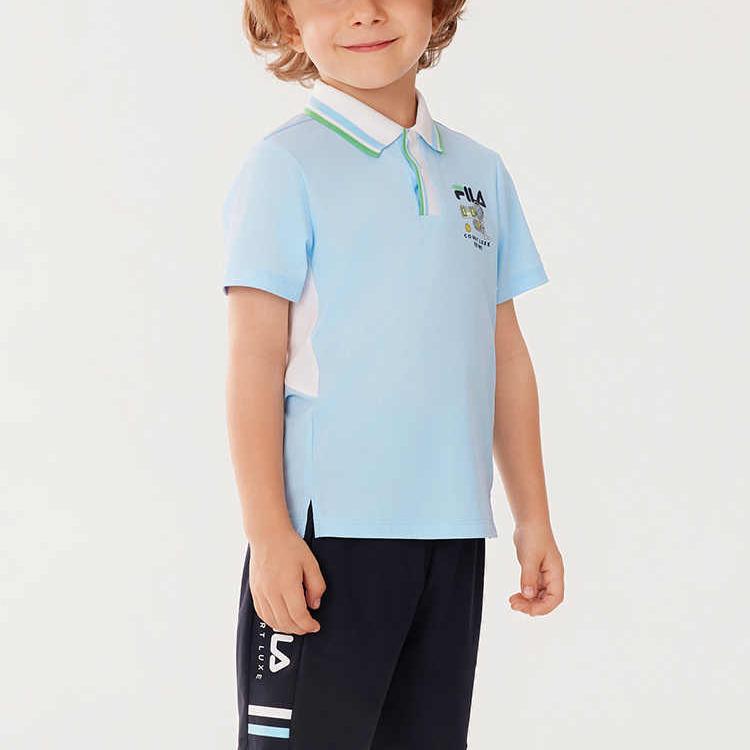 FILA KIDS Футболка поло tide blue для детей 3-7 лет — фото 4