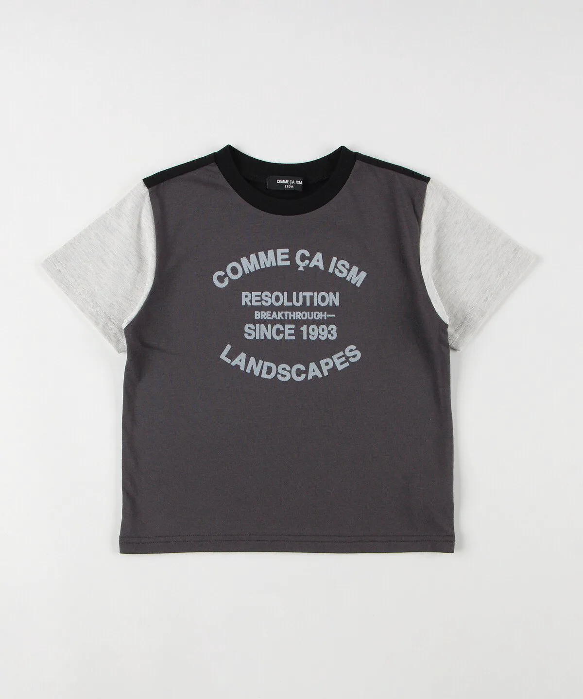 Футболка с бархатным принтом Comme Ca Ism, Charcoal
