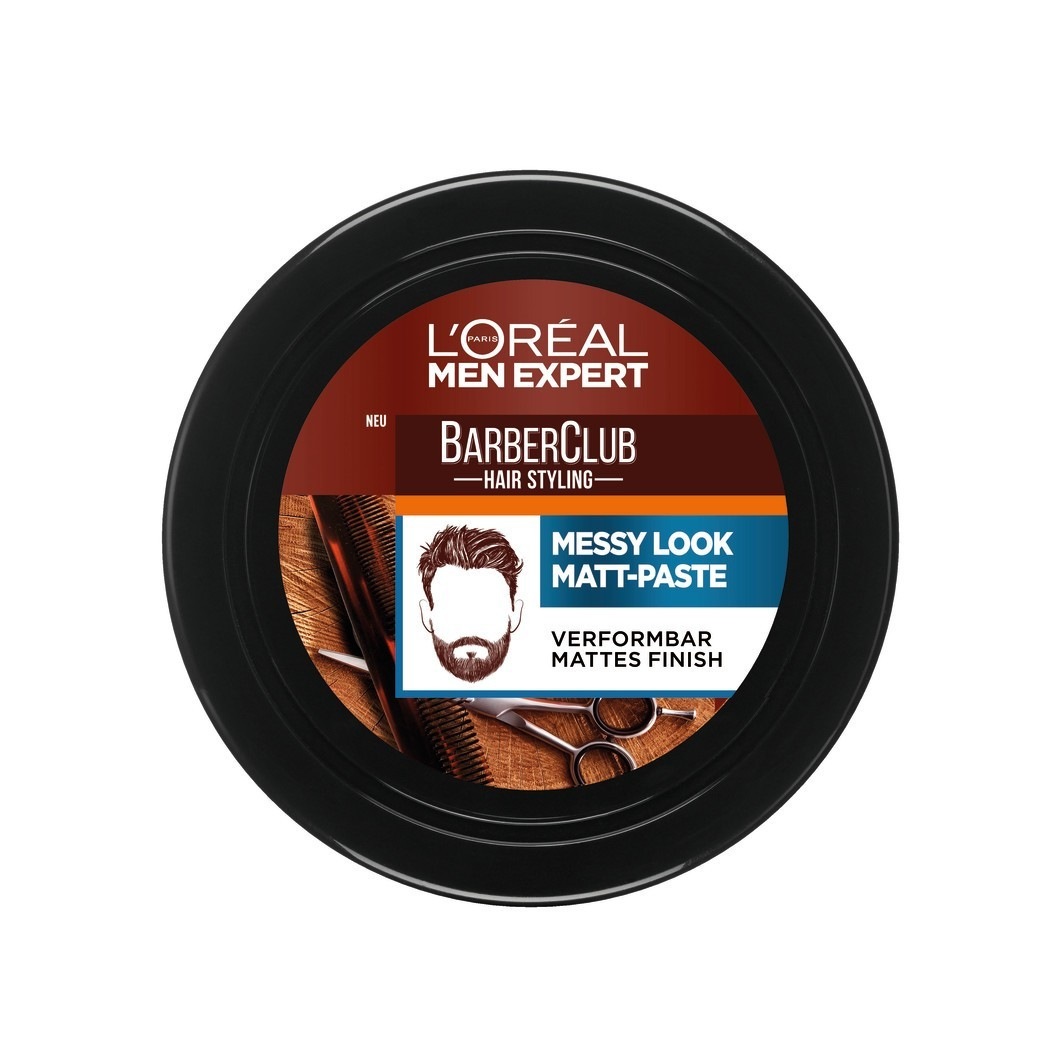 Воск для волос barber club messy look matt paste L Oreal Men Expert, объем 75 мл — фото 3