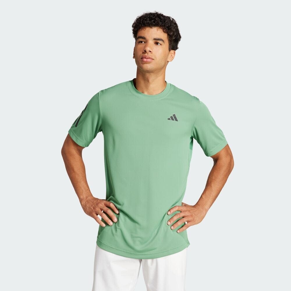 

Футболка Adidas Club Three Stripes Tennis Short Sleeve T-Shirt, цвет Pre-Loved Green