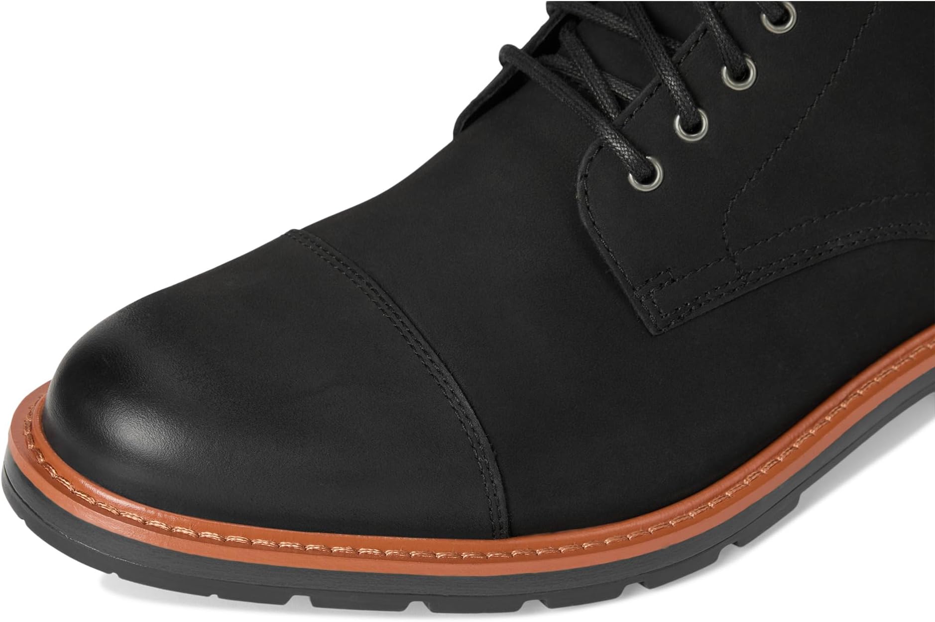 Ботинки Cole Haan Men's Chamberlin Grand Cap Toe Boots, Black Nubuck/Black Water Resistant — фото 2