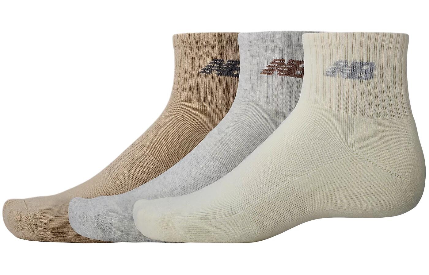 

Носки унисекс New Balance, цвет 3 pairs (gray + apricot + khaki)