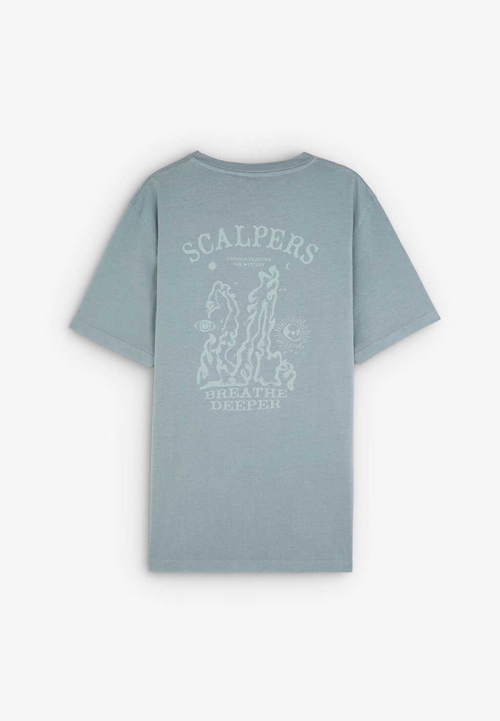 

Футболка с принтом BREATHE CURE Scalpers, цвет Mottled Blue