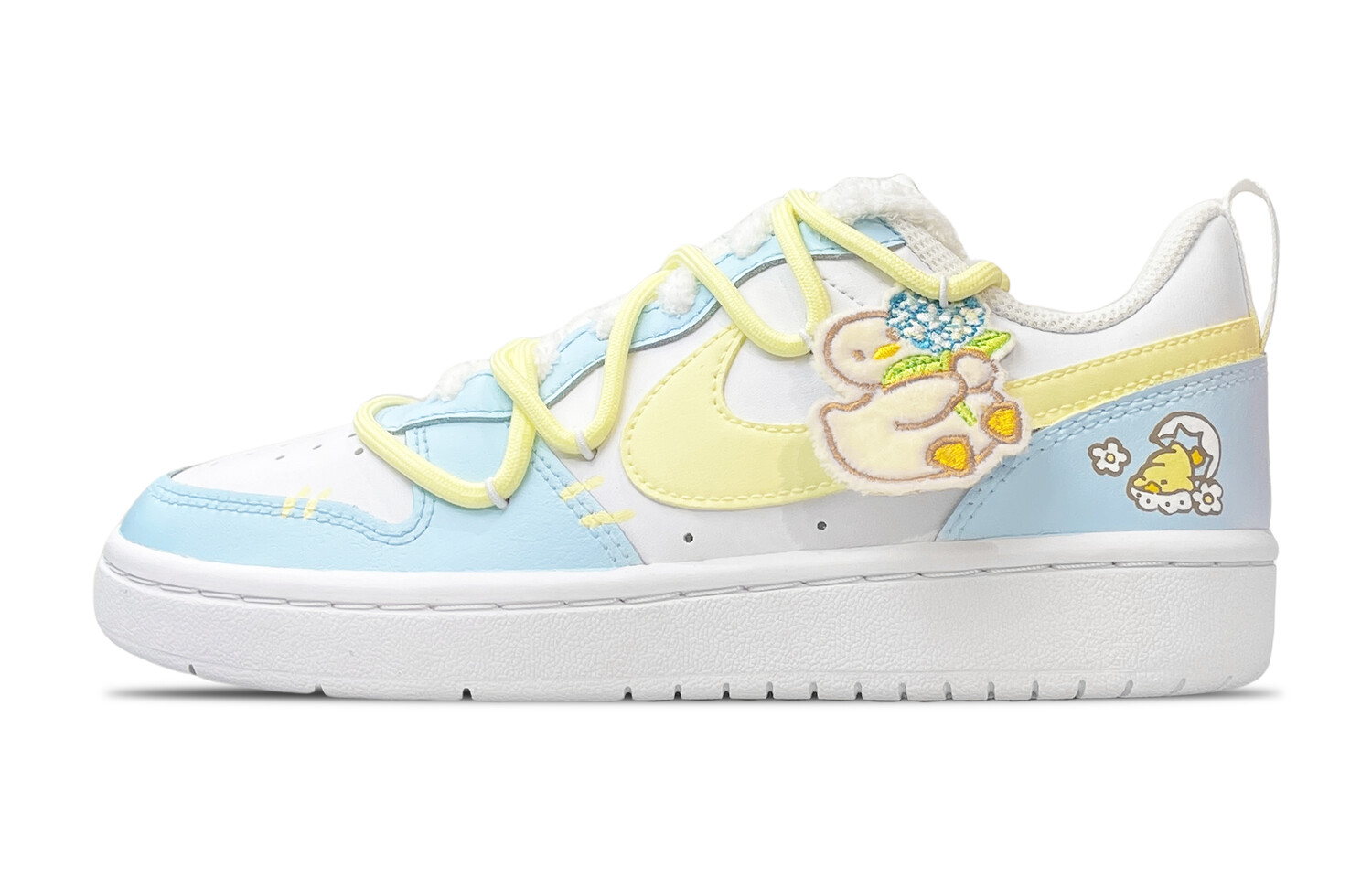 

Кроссовки Nike Court Borough Skateboarding Shoes Women's Low-top Yellow, синий