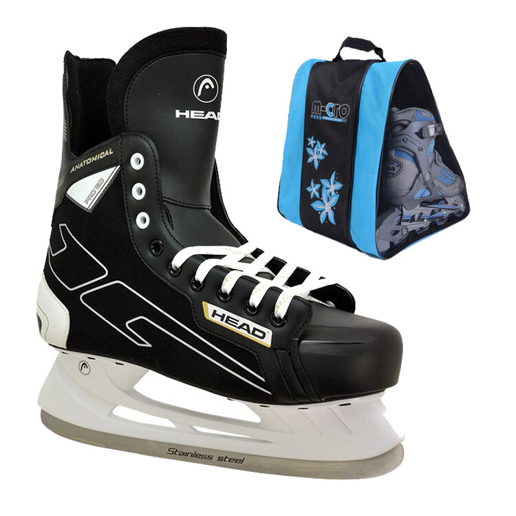 

HEAD Коньки для фигурного катания Kuan New Kuan S180 для взрослых, мужские и женские, S180 + синяя сумка, размер 28