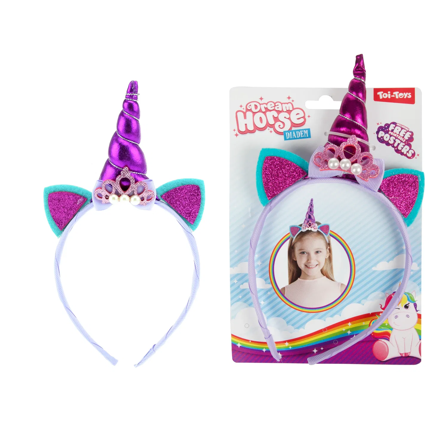 Диадема единорог Toi-Toys, лиловая