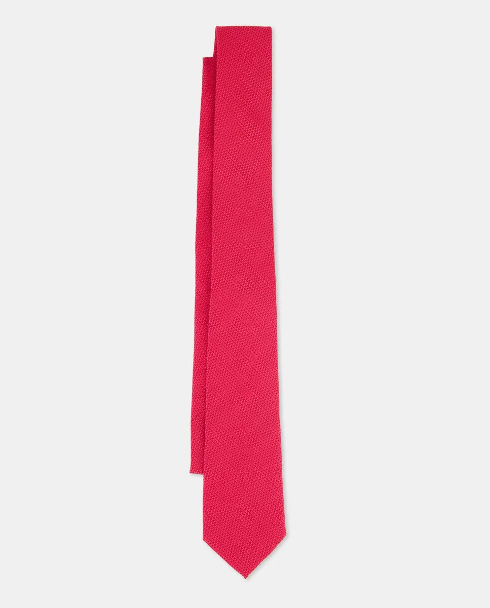 

Мужской однотонный структурированный галстук Easy Wear, красный