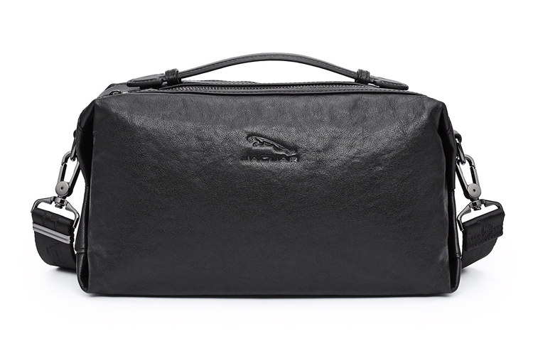 

JAGUAR Кожаная сумка через плечо мужская, Black