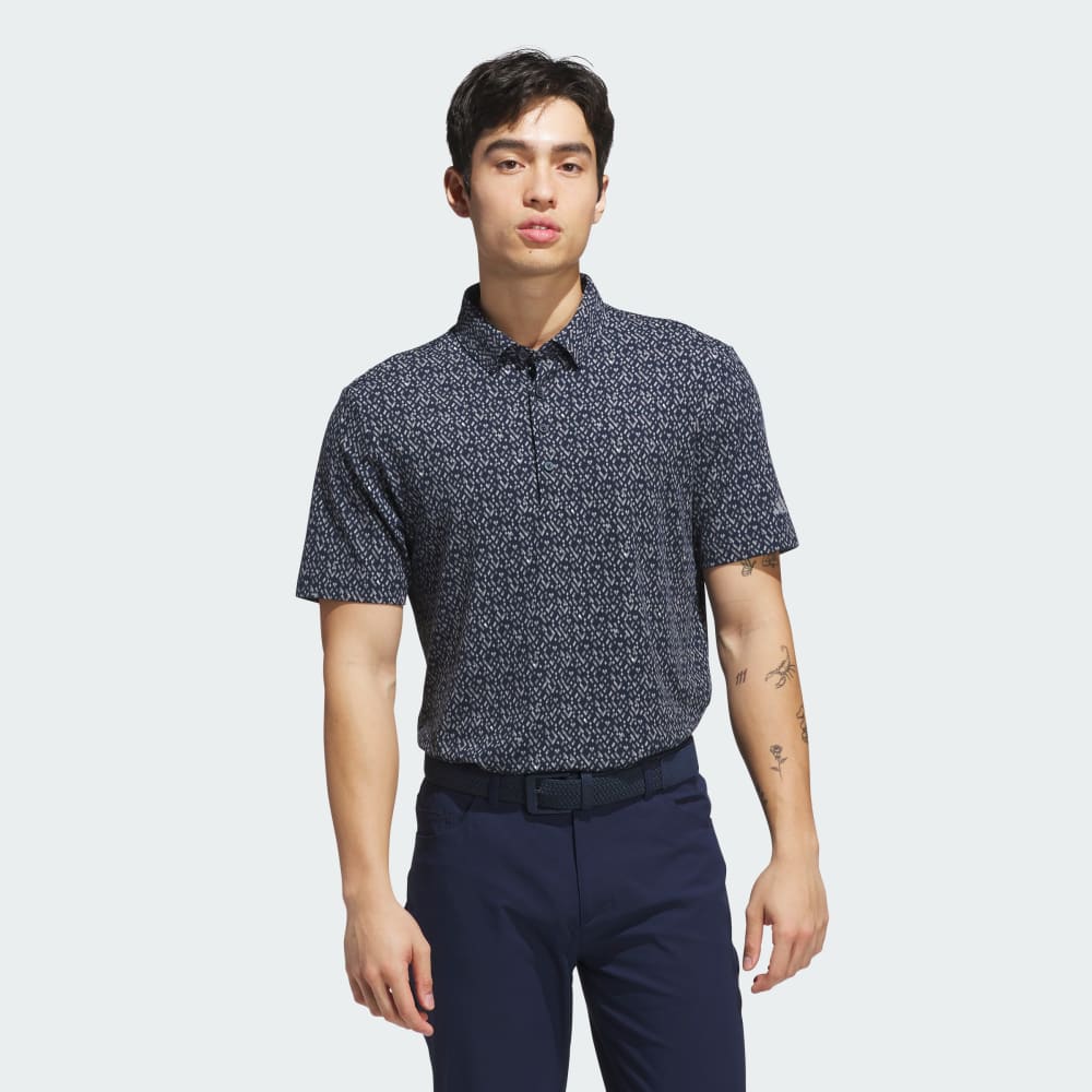 

Спортивная футболка Adidas Ultimate365 Micro Argyle Polo Shirt, цвет Collegiate Navy/Grey Three