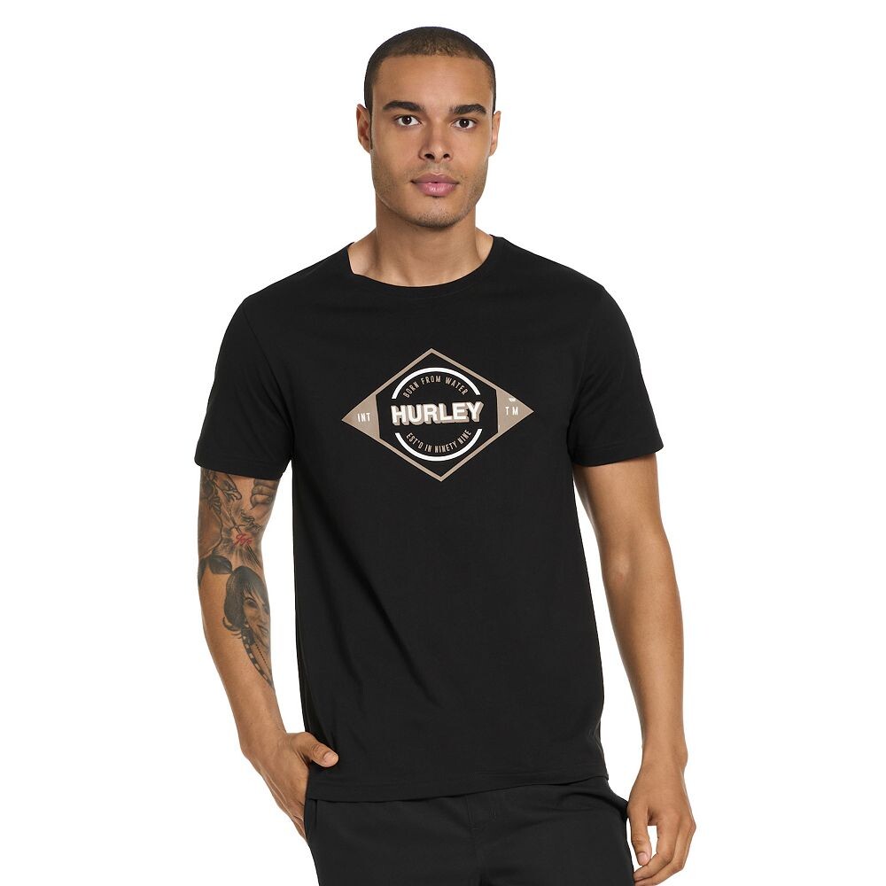 

Мужская футболка с рисунком Hurley Breeze, цвет Black Midnight