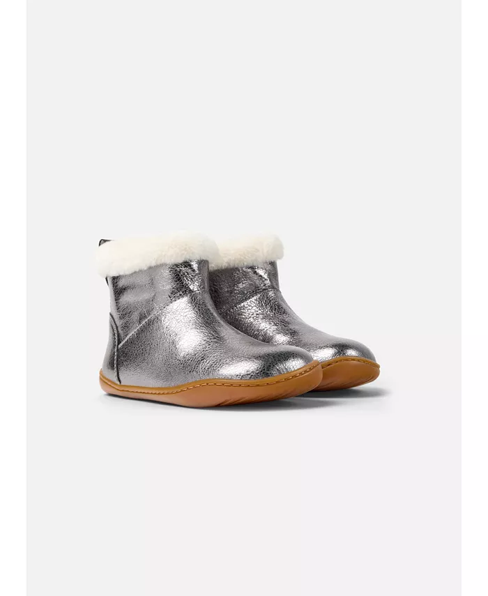 

Девчачьи ботинки Peu Cami из кожи Camper, серый