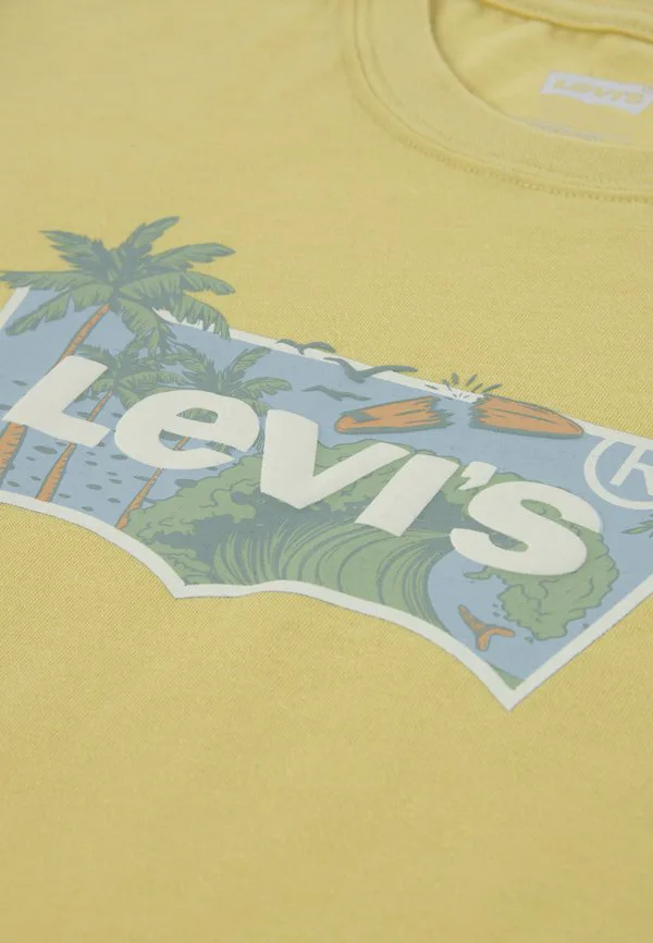 Футболка с принтом "крылья летучей мыши" в честь прилива Levi'S, Yellow — фото 3