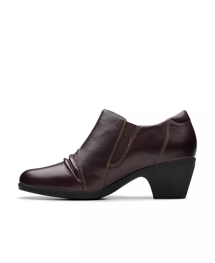 Ботинки женские Clarks Emily 2 Braley кожаные на блочном каблуке, коричневый — фото 3