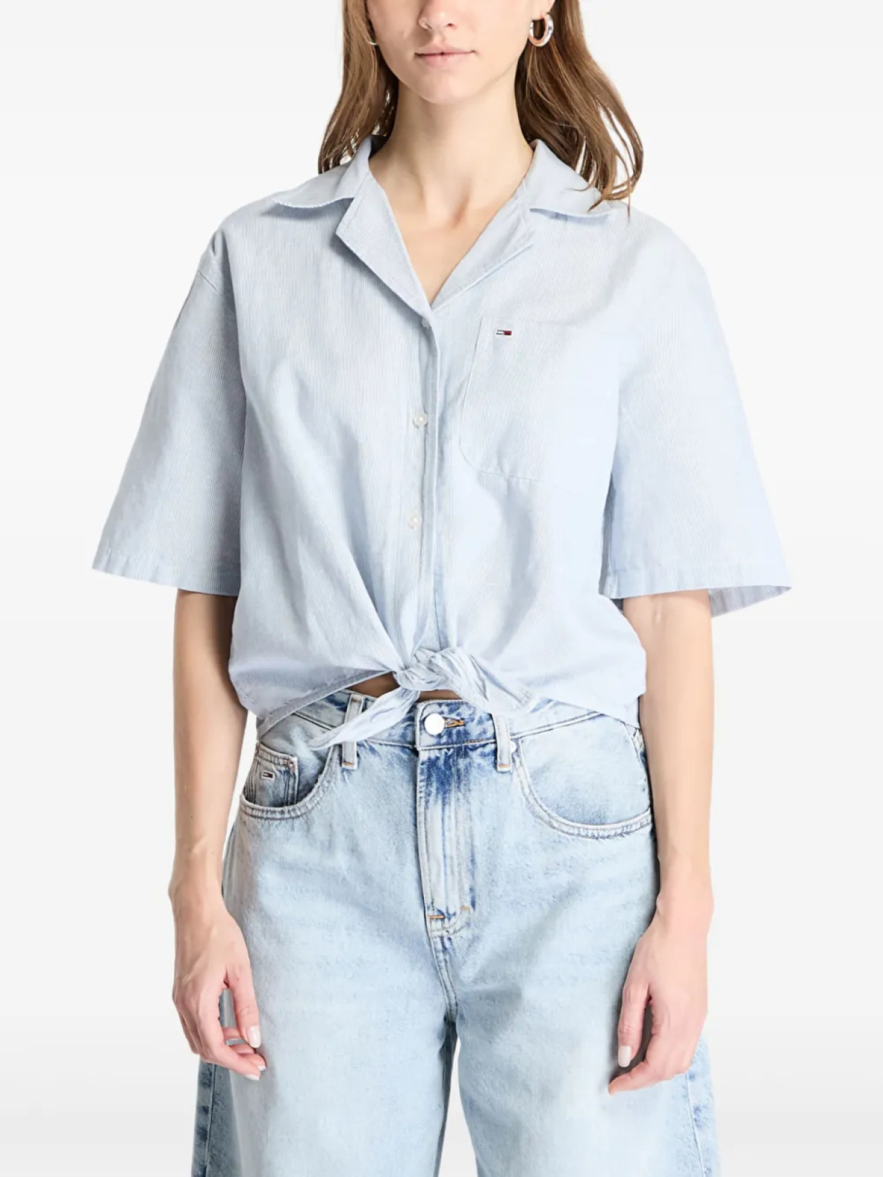 

Tommy Hilfiger рубашка с логотипом, синий