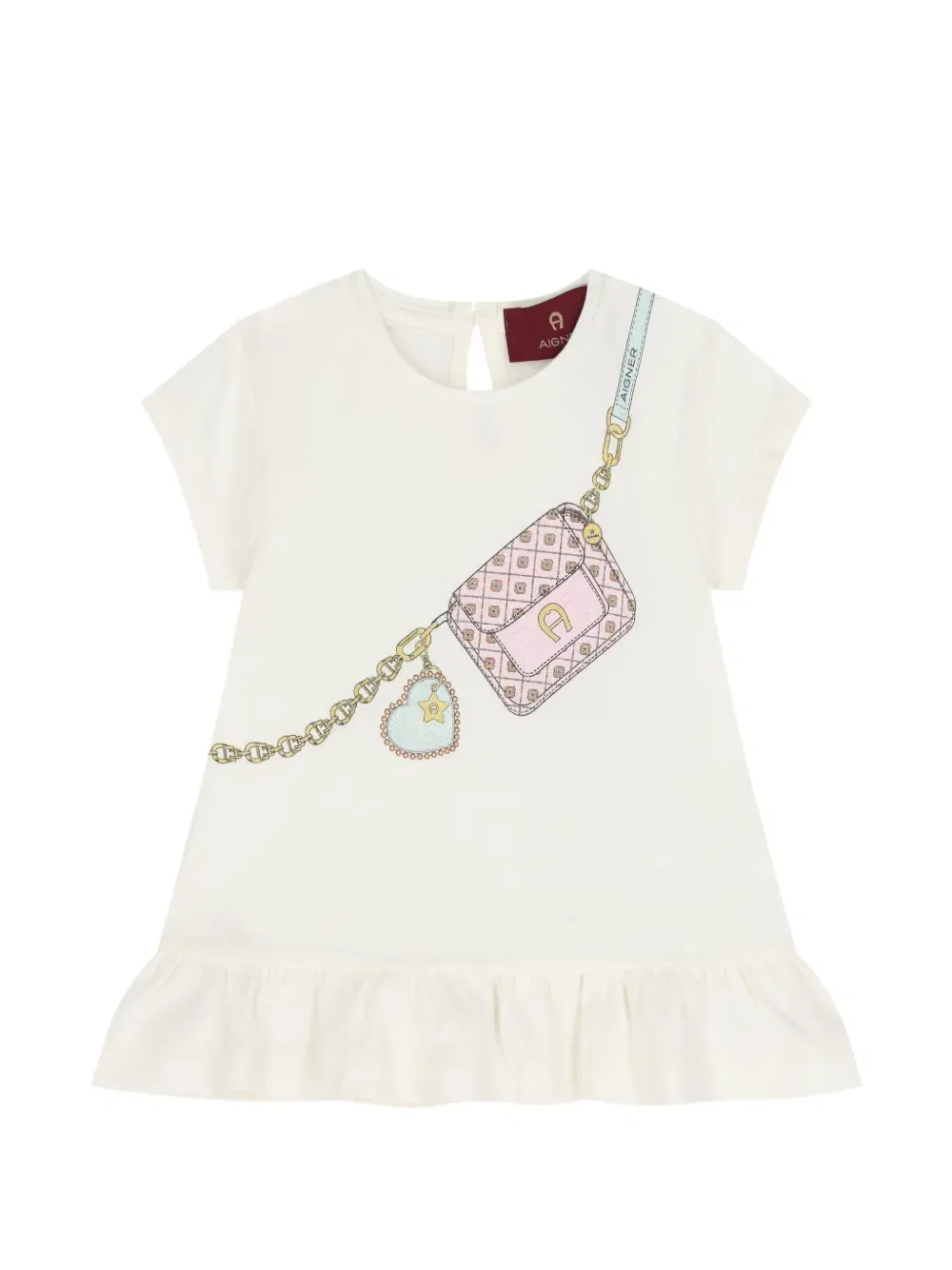 Комплект брюк с принтом в виде сердечек Aigner Kids, розовый — фото 3