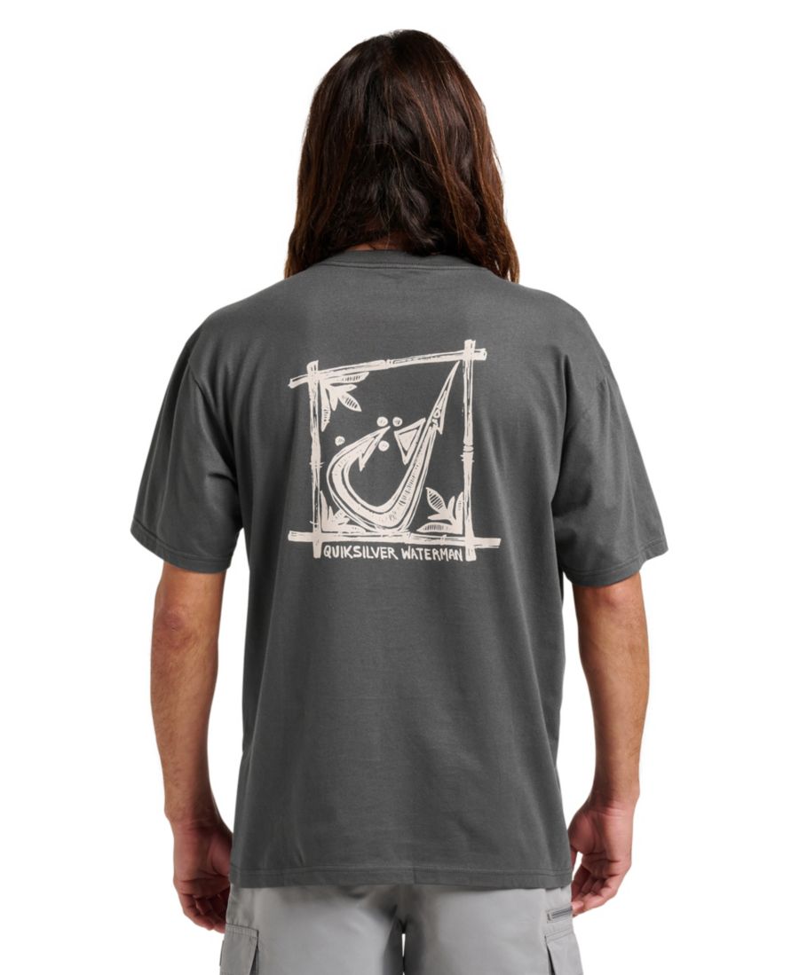 

Мужская футболка Quiksilver Comfort Fit Quiksilver Waterman, Phantom, Синий, Мужская футболка Quiksilver Comfort Fit Quiksilver Waterman, Phantom