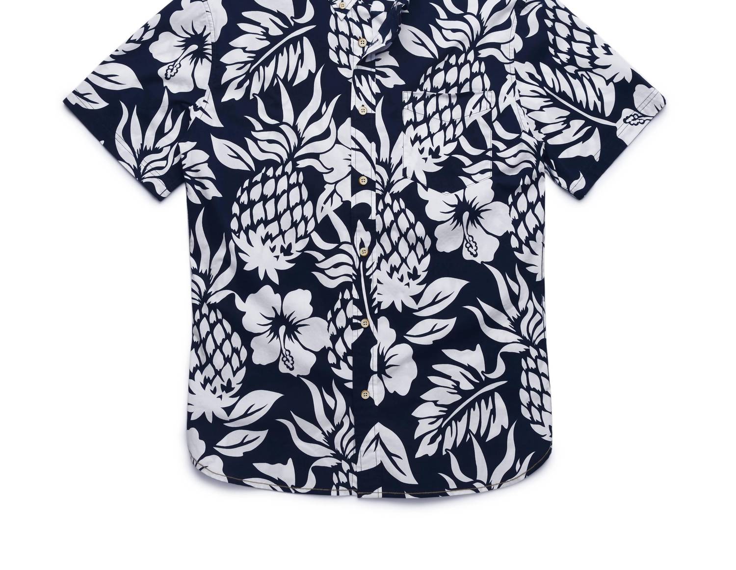 

Мужская рубашка Joey Floral Pineapple темно-синего цвета Surfside Supply