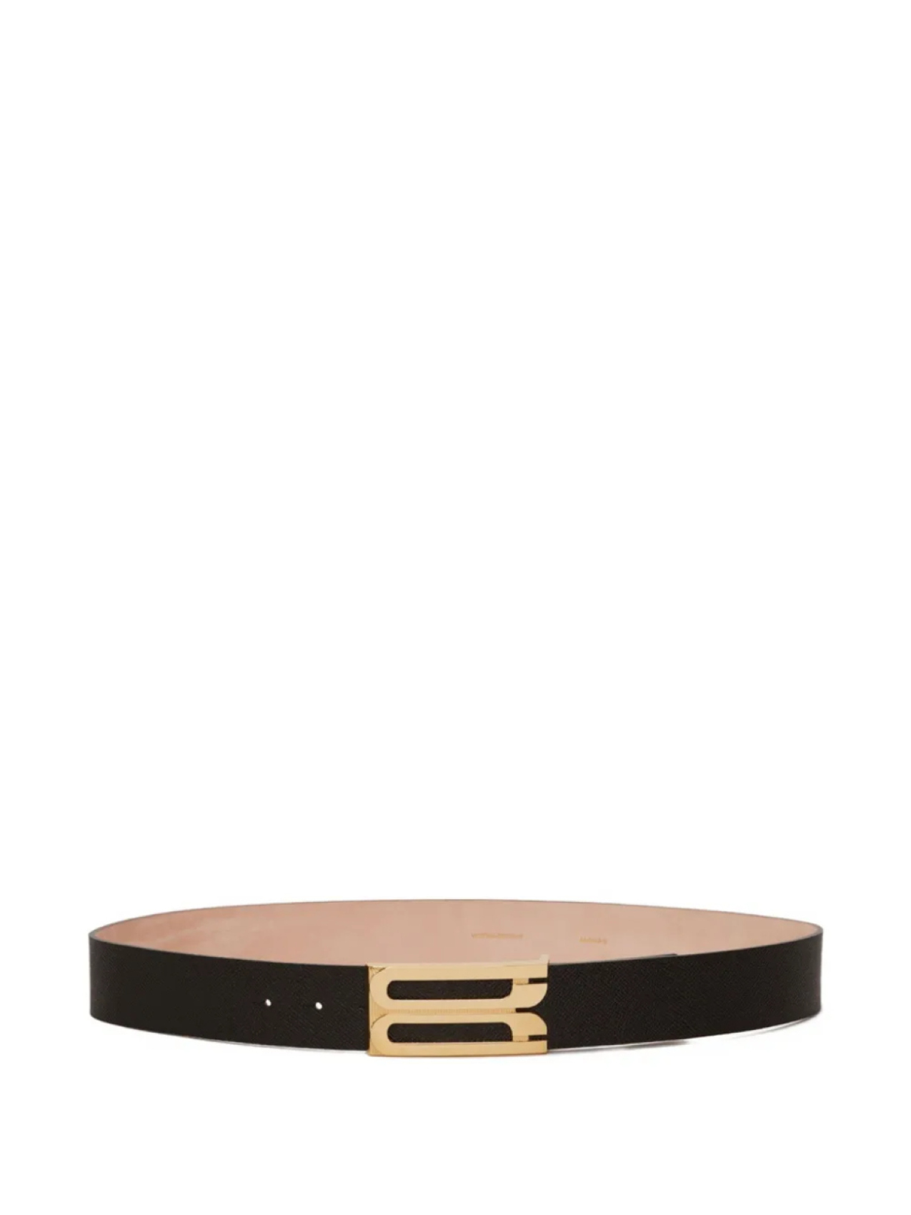 

Кожаный ремень Victoria Beckham Jumbo Frame с пряжкой-логотипом, черный