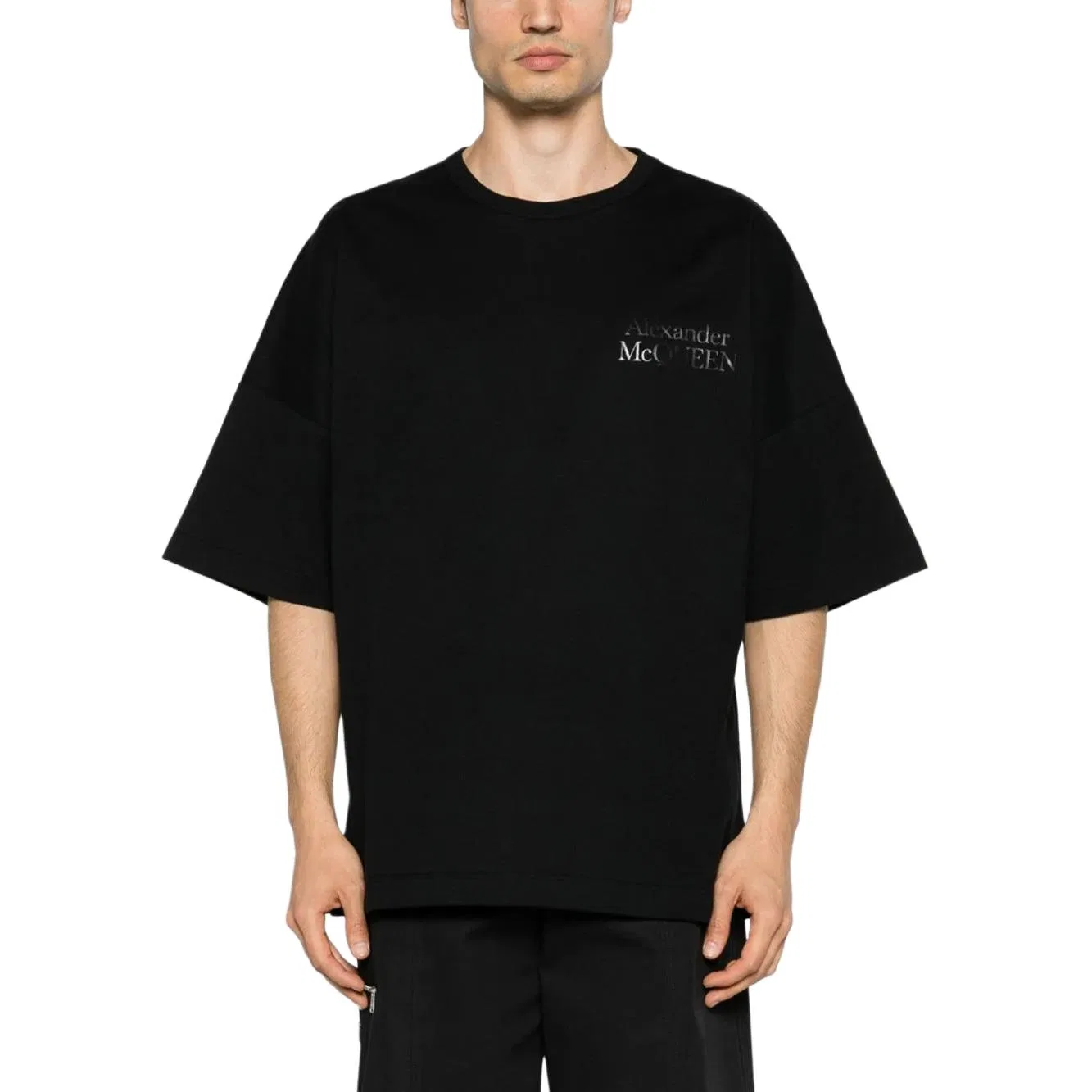 Футболка с принтом логотипа Alexander McQueen, Black — фото 3