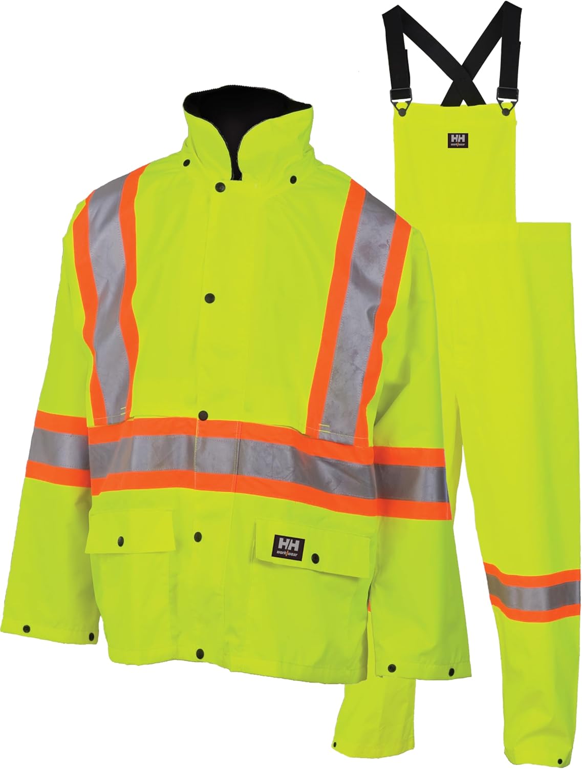 

Helly-Hansen Waverly High Visibility Packable Storm Suit for Men, Adjustable Fit, Snap Button Closure, Detachable Hood Helly Hansen, En 471 Yellow