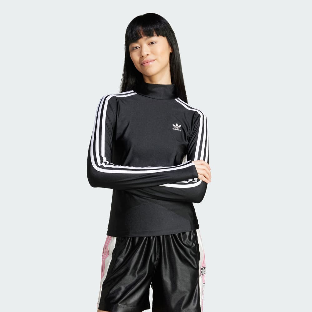 

Лонгслив Adidas Adicolor 3-Stripes Turtleneck Long Sleeve Tee, черный