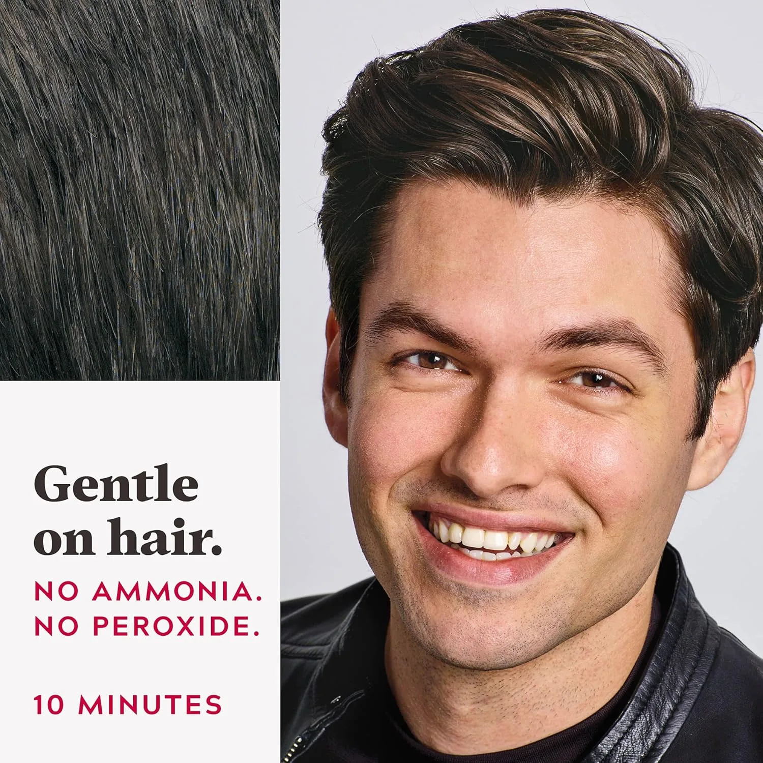 Краска для волос Just For Men Easy Comb-In Color для мужчин, легко наносится без смешивания, с помощью аппликатора-расчески - темно-коричневый, A-45, упаковка из 3 штук. 1 шт. (3 шт.), Dark Brown A-45 — фото 4