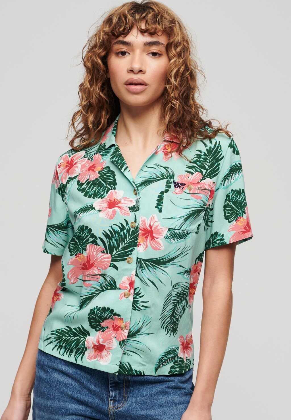 

Рубашка RESORT Superdry, зеленый