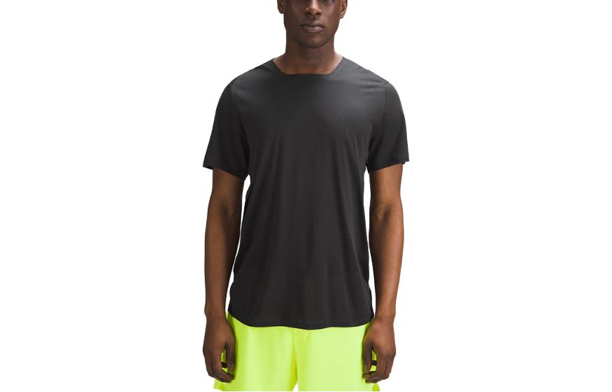 

Футболка Fast And Free мужская, графитово-серая Lululemon, Sun Orange/SGNL/SLRO