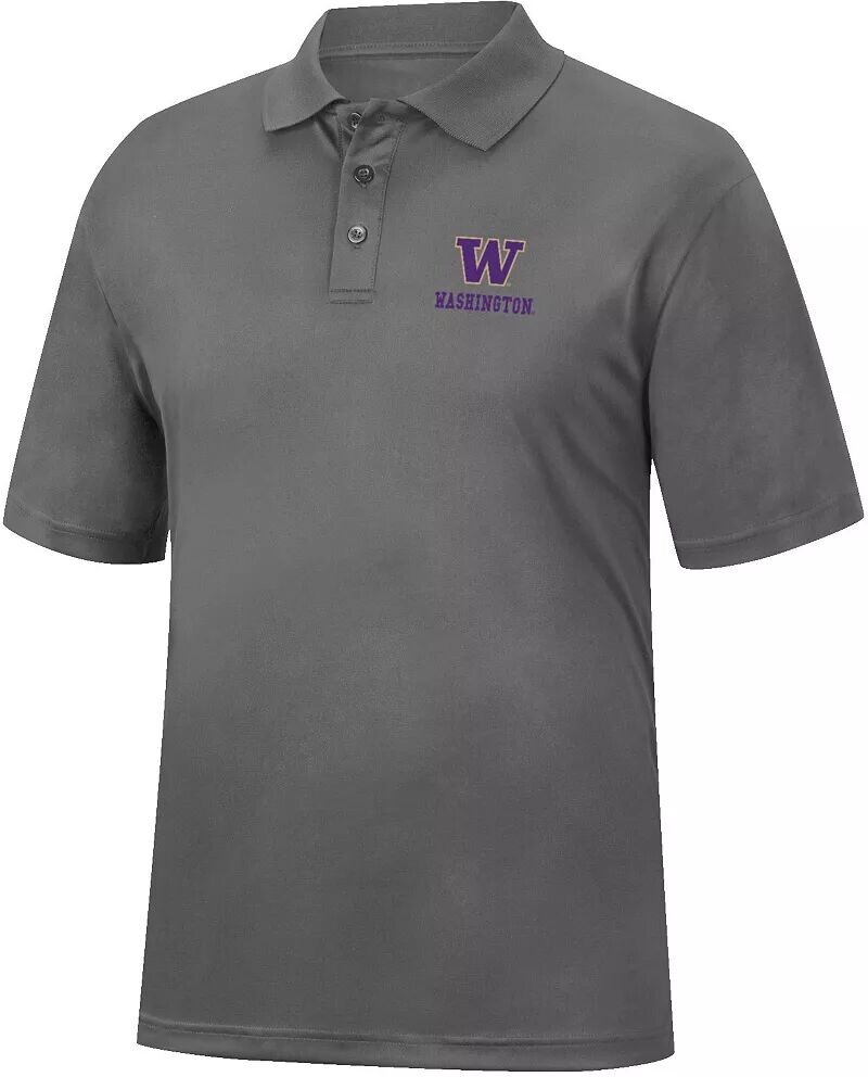 

Colosseum Мужская серая футболка-поло Washington Huskies