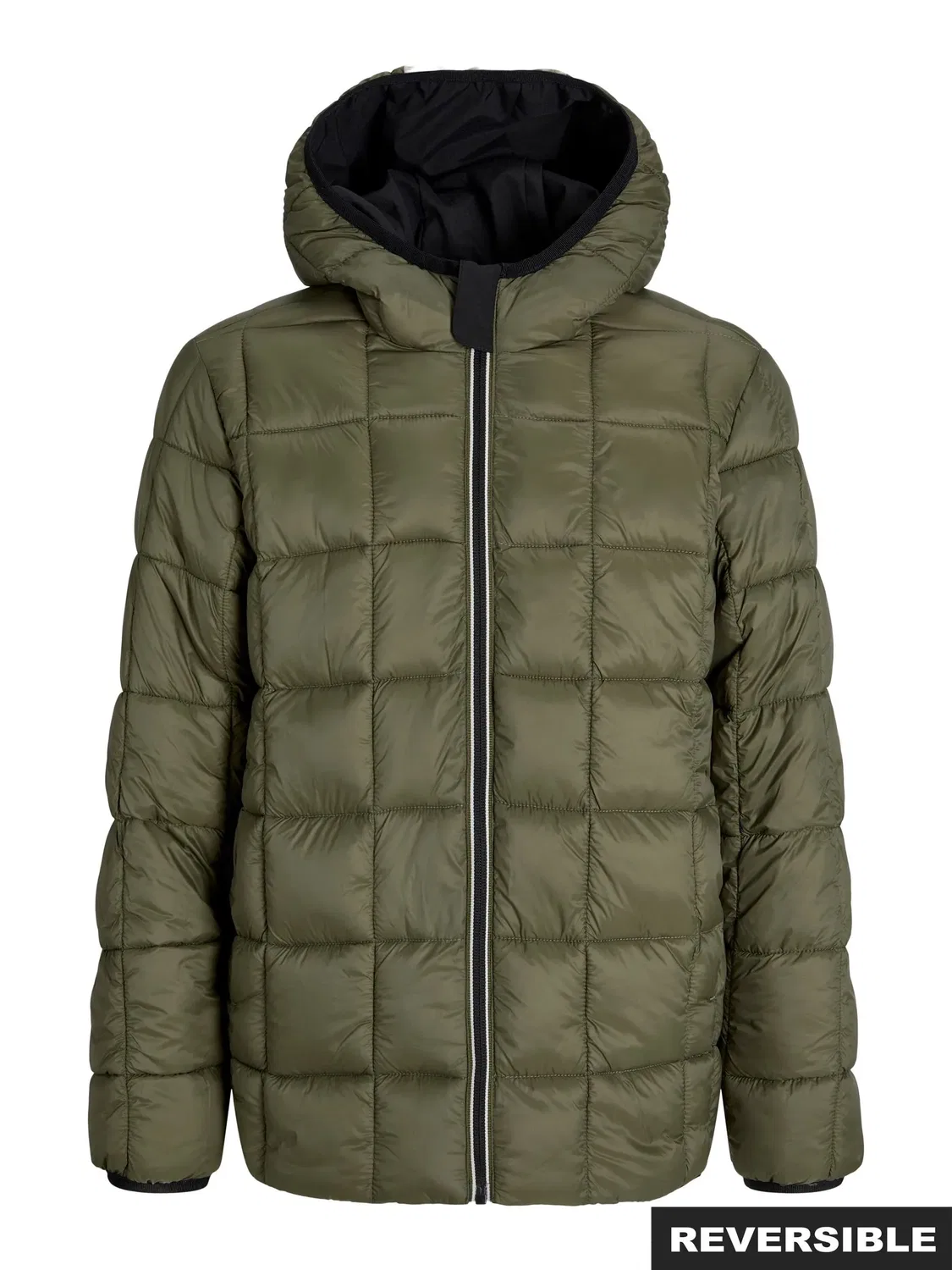 Переходная куртка с капюшоном, JACK & JONES Junior, черный — фото 2