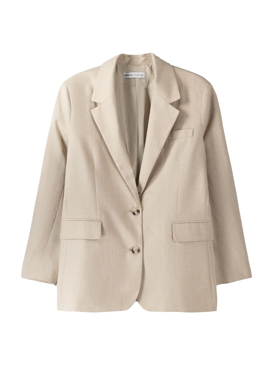 

Классический блейзер Bershka Blazer, цвет kitt
