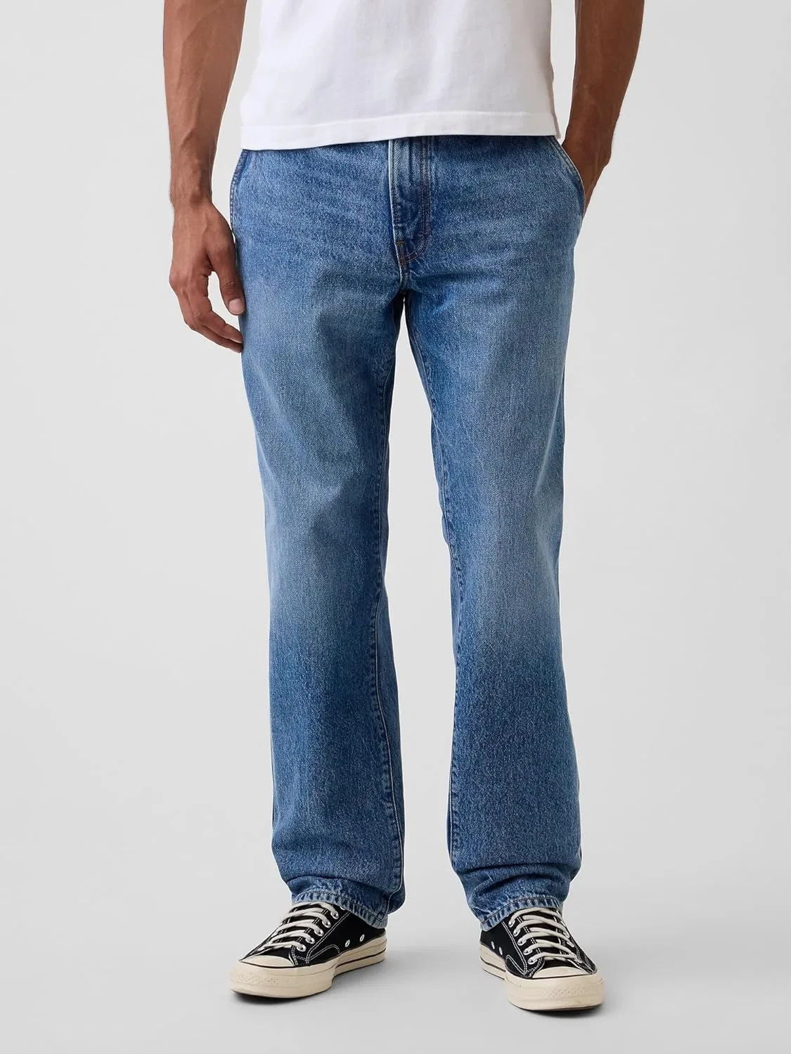 Джинсы Relaxed Straight Pocket, GAP, Medium Wash — фото 2
