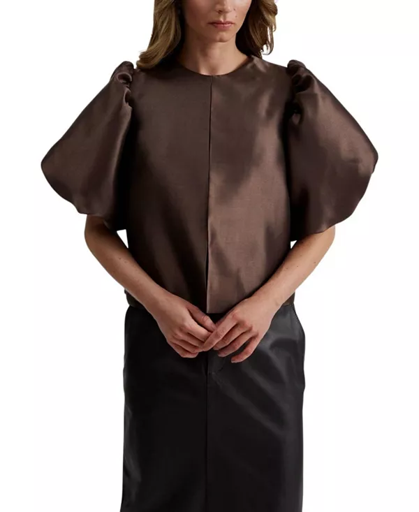 

Блузка Cleo с пышными рукавами-баллонами Malina, коричневый
