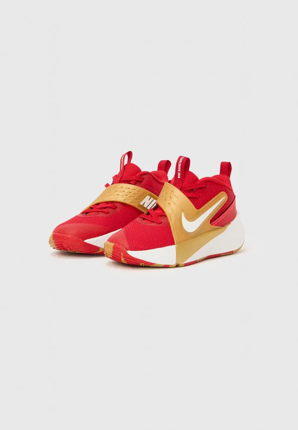 Баскетбольные кроссовки team hustle унисекс Nike Performance, University Red/White/Gold-Coloured/Crimson — фото 2