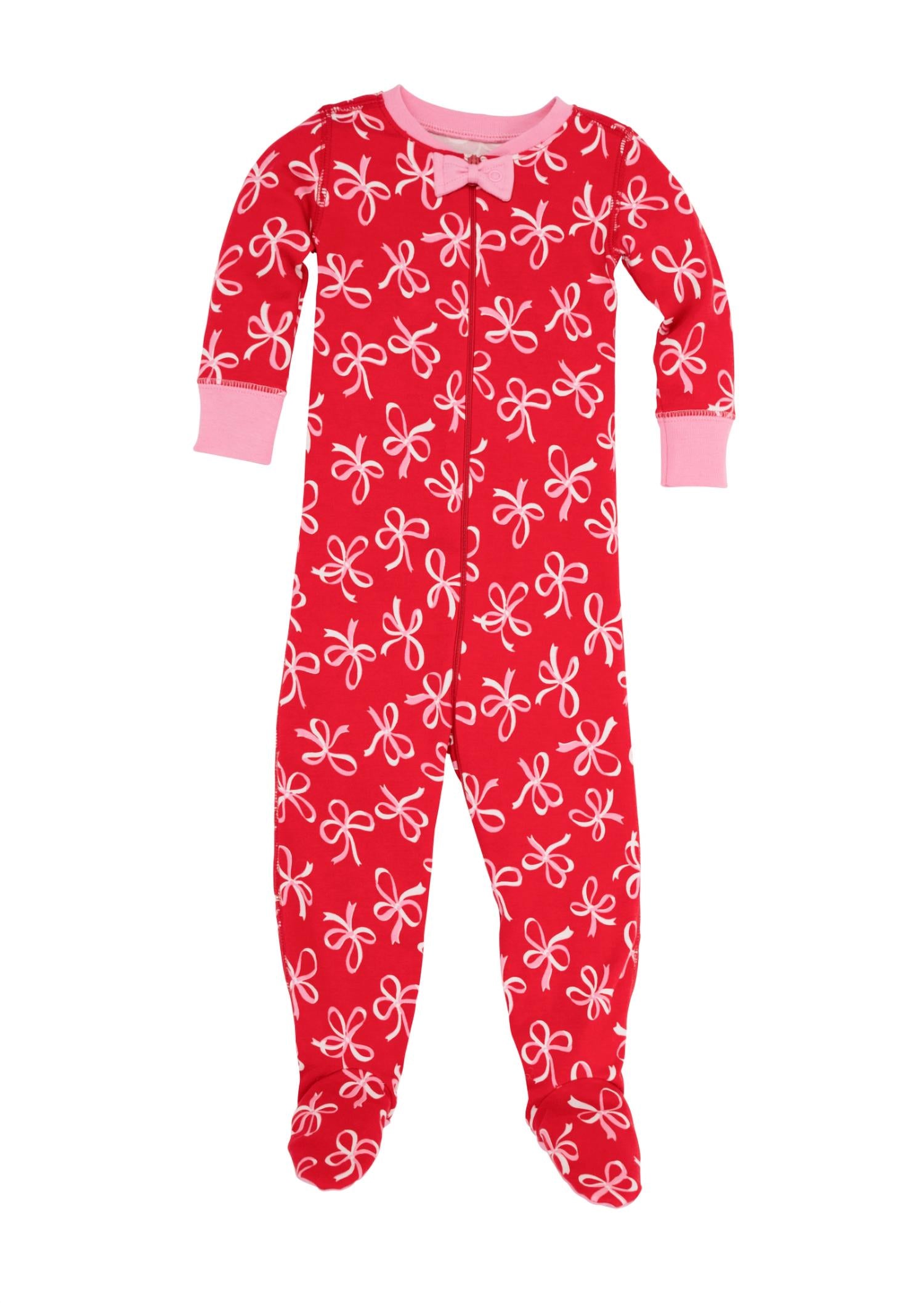 

Детский комбинезон Noelle's Night Night с ножками и бантами в цвете Hamptons Hot Pink The Beaufort Bonnet Company